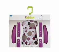 Qibbel Styling Set Deluxe Til Bagmonteret Barnestol Lilla Prikker