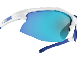 Bliz Hybrid Cykelbriller Hvid/Blå Med Ekstra Linser