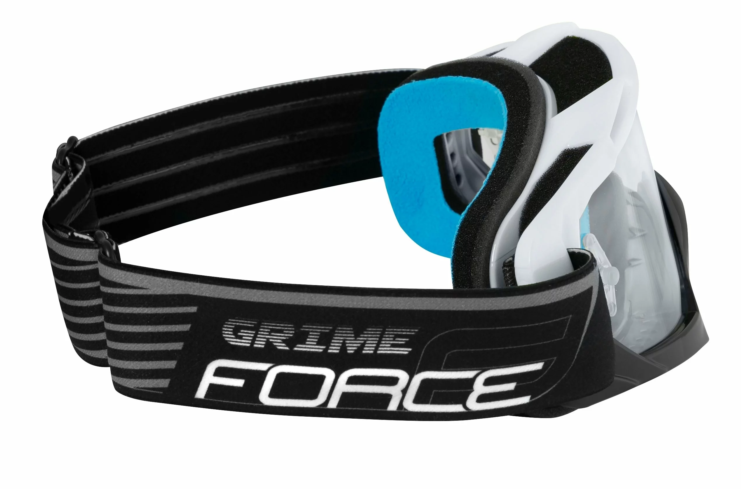 Force Grime Downhill Brille Sort/hvid Med Klar Linse - Billede 2