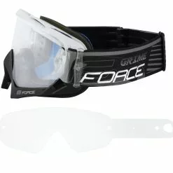 Force Grime Downhill Brille Sort/hvid Med Klar Linse -Cykeltasker Salg Force Grime Downhill Brille Sorthvi 1557914102 02